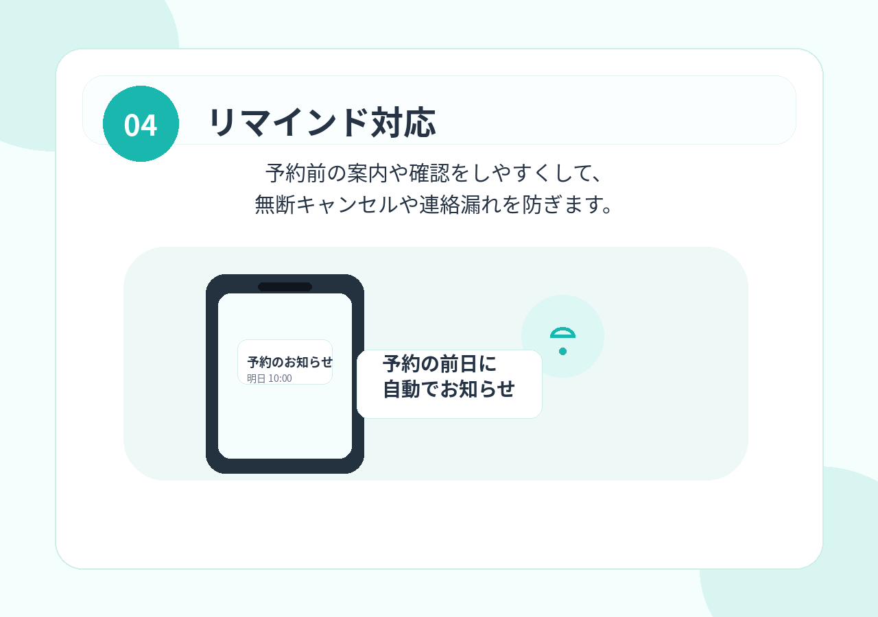 リマインド対応